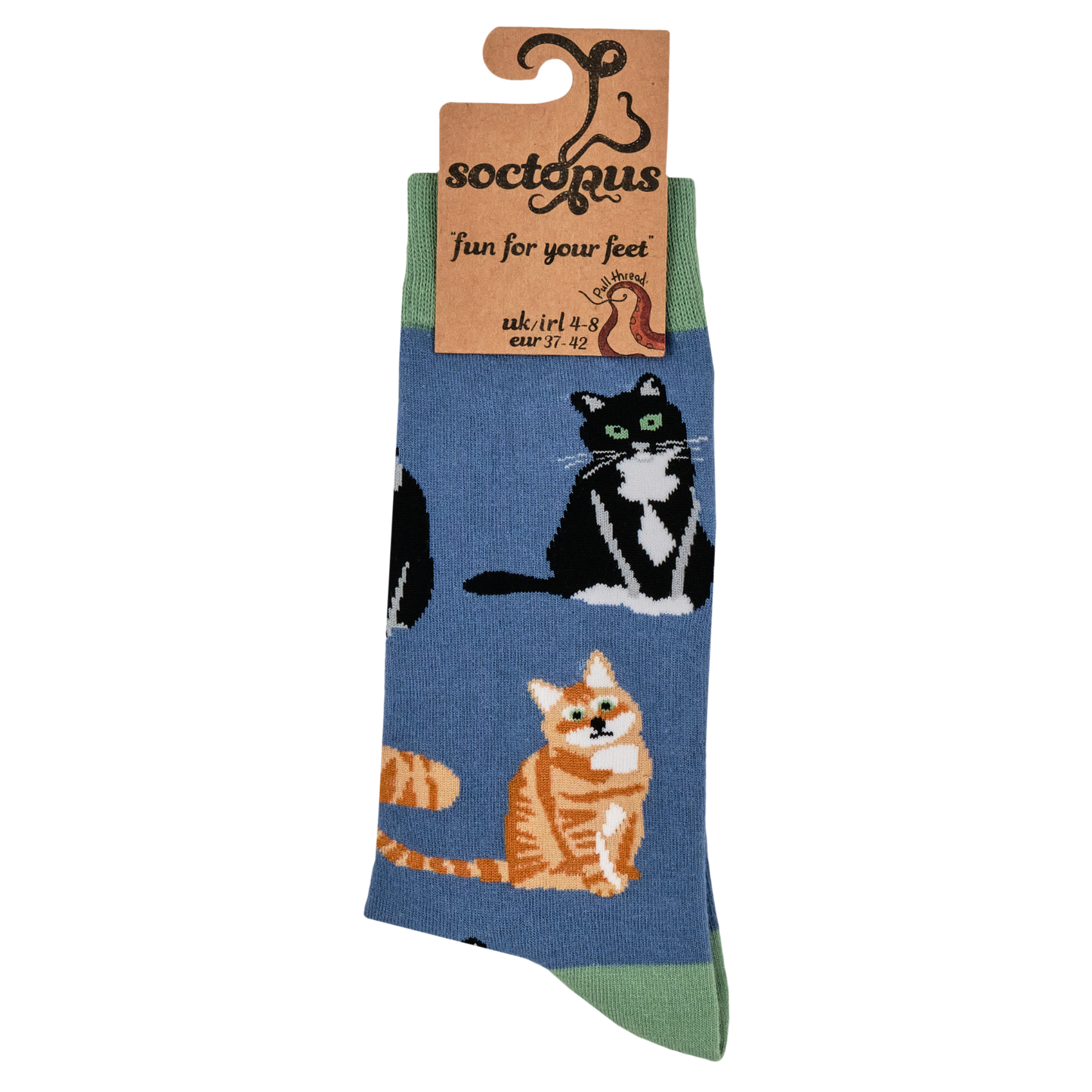 Socktopus | Cat Lovers Blue | S UK 4-8