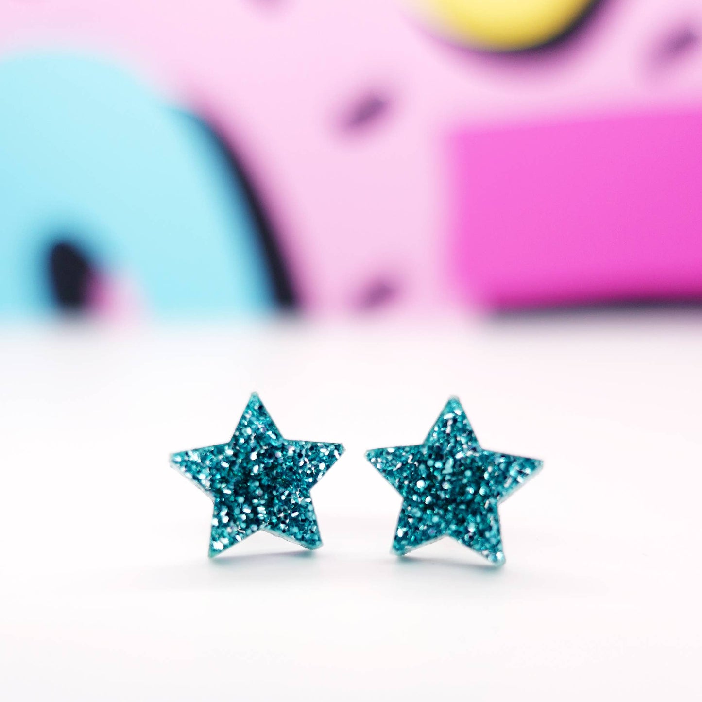 Silly Loaf | Stud Earrings | Star Teal