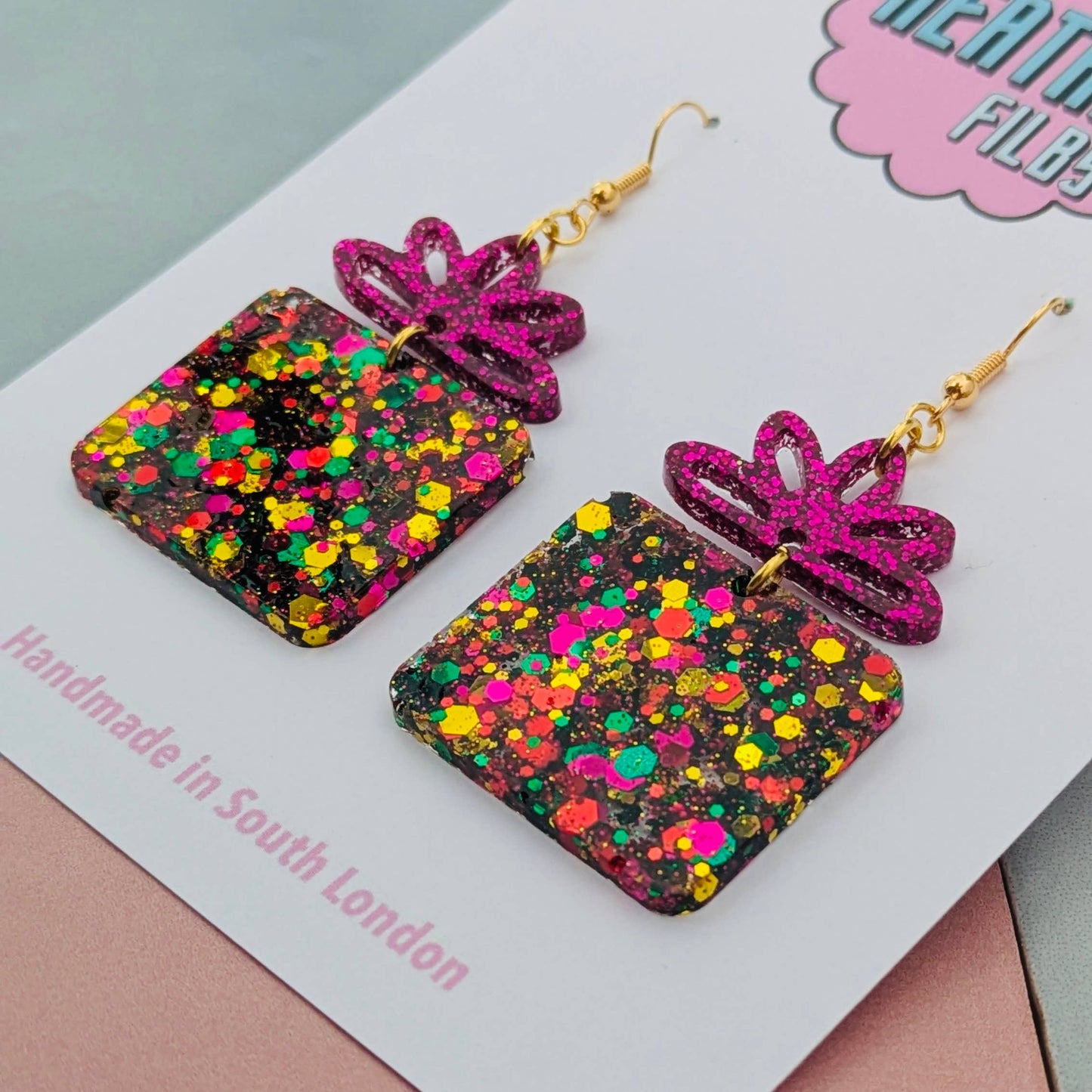 By Heather Filby | Glitzy Glitter Earrings | Christmas Present