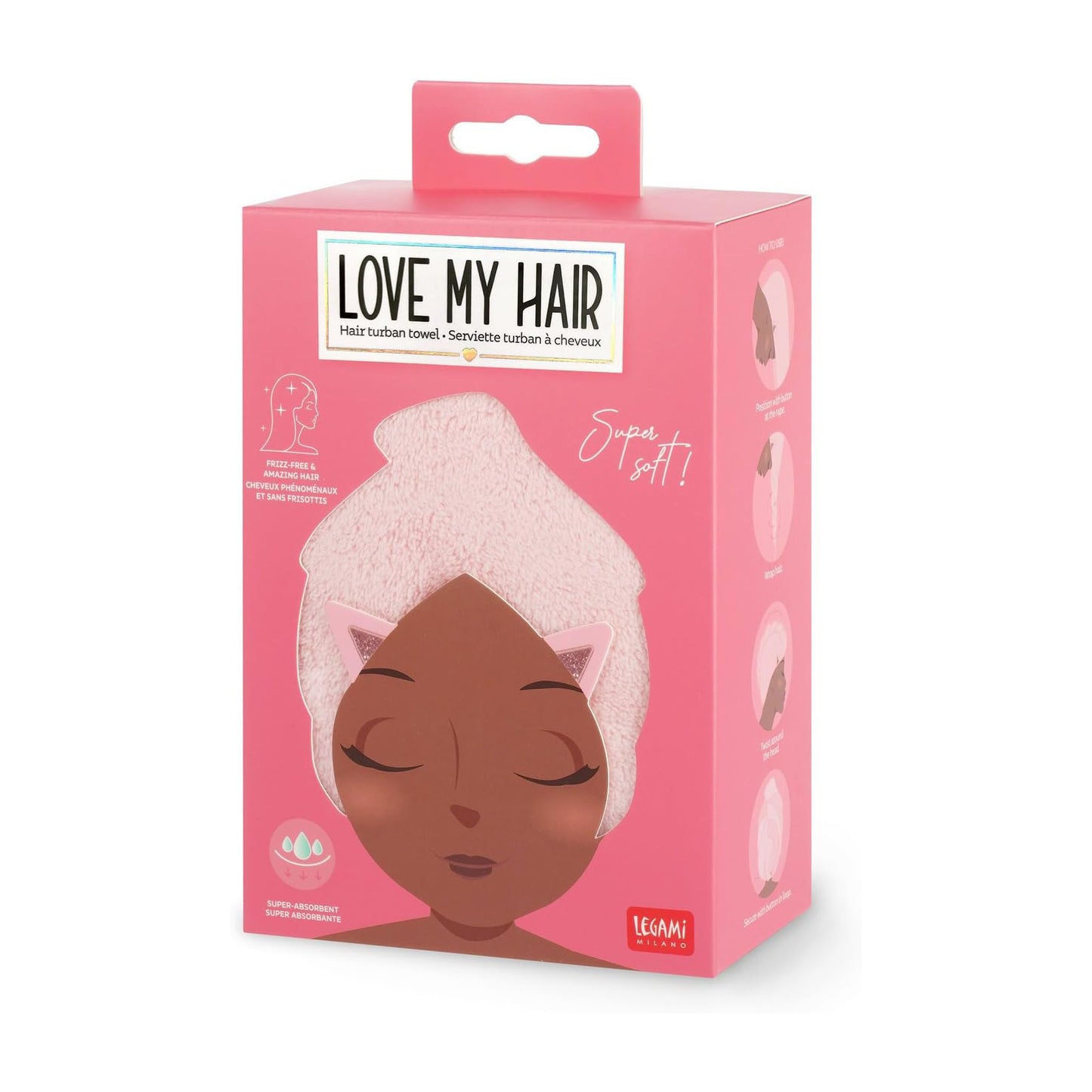 Legami | Love my Hair Turban Towel | Cat