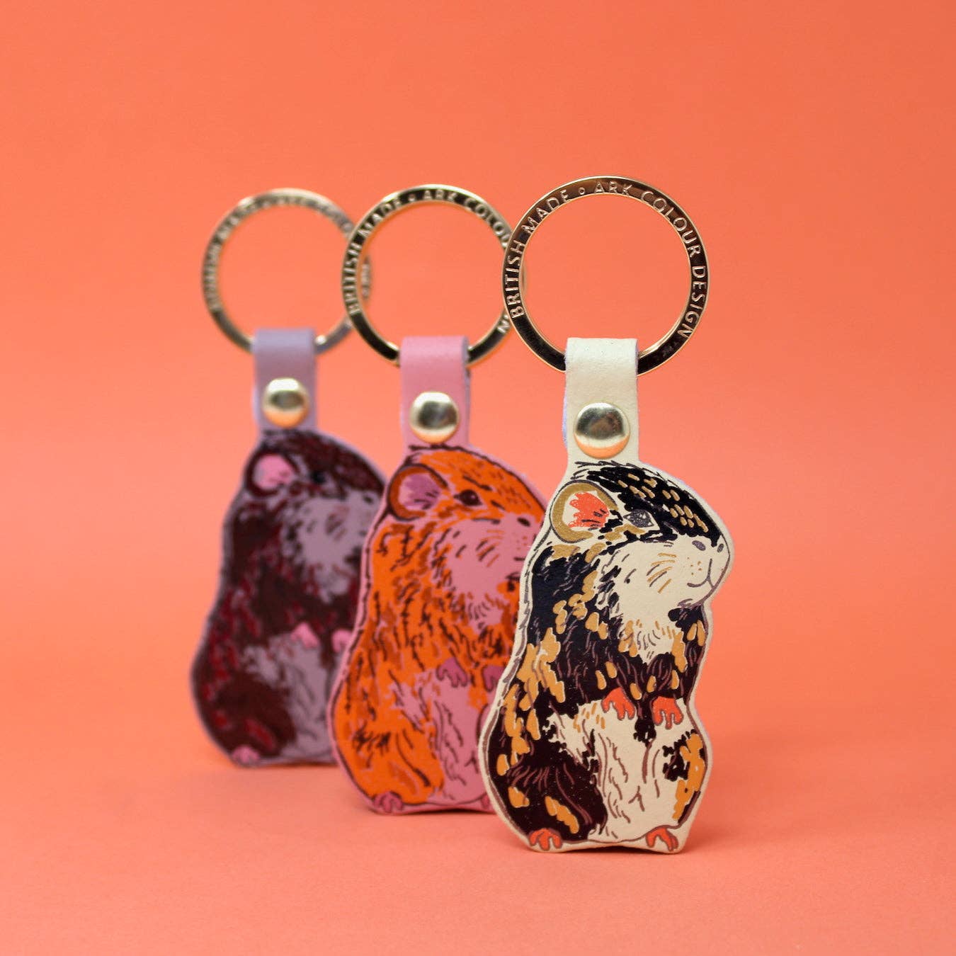 Ark | Guinea Pig Keyring | Pale Pink