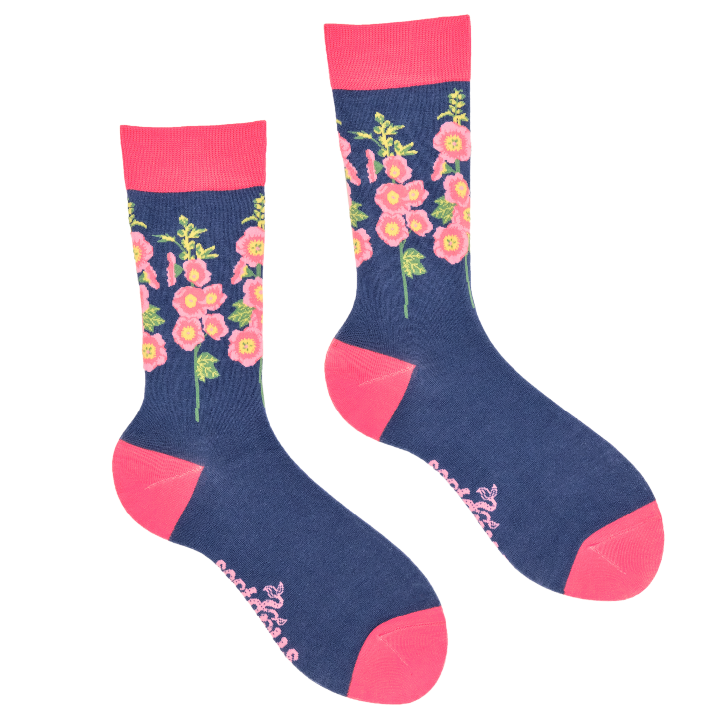 Soctopus | Womens Socks | Hollyhocks Floral