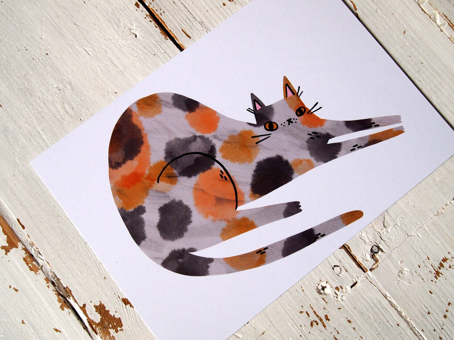 I Like Cats | A5 Print | Calico Cat