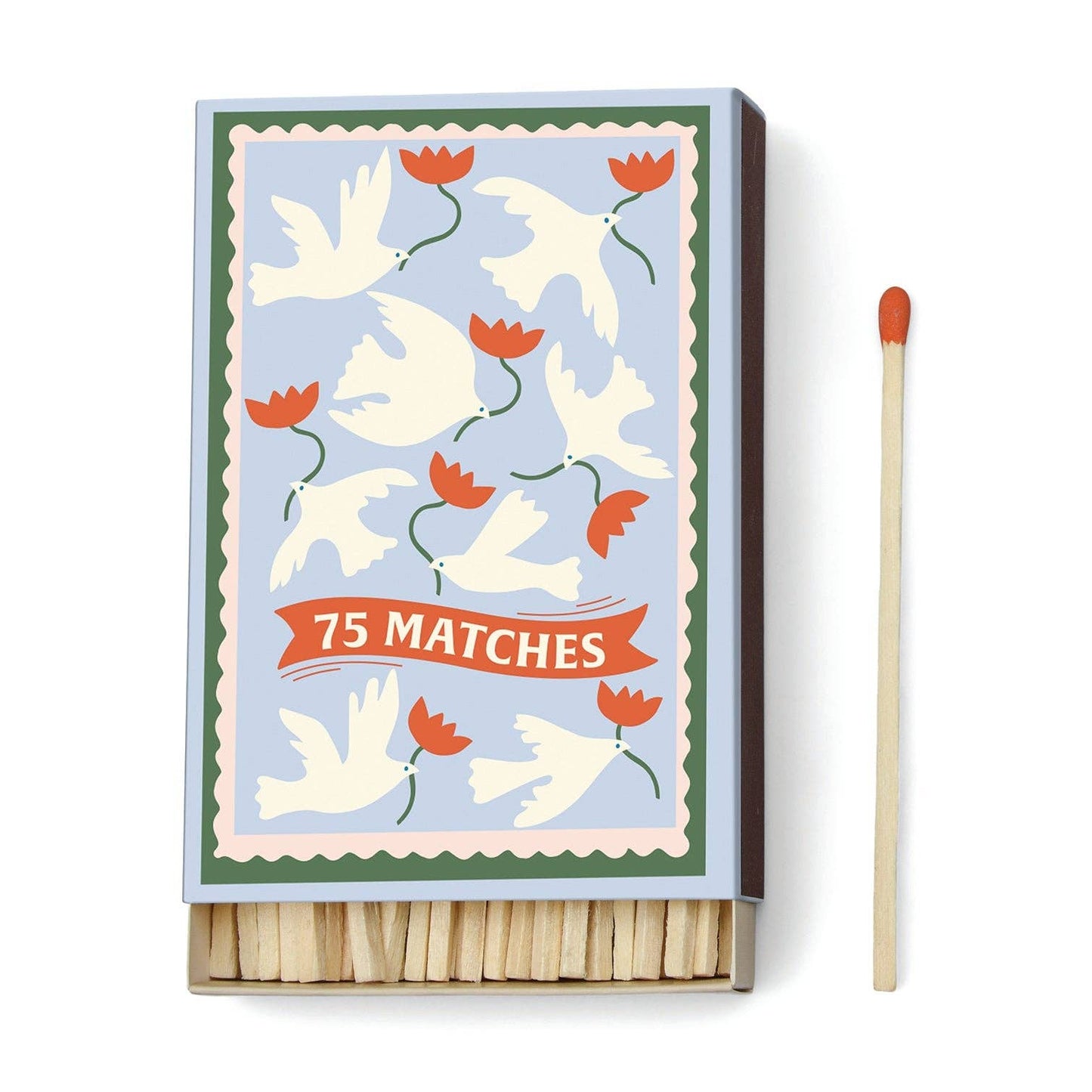 Paddywax | A Dopo Flower Boxed Matches | 75 x Orange Tipped Matches