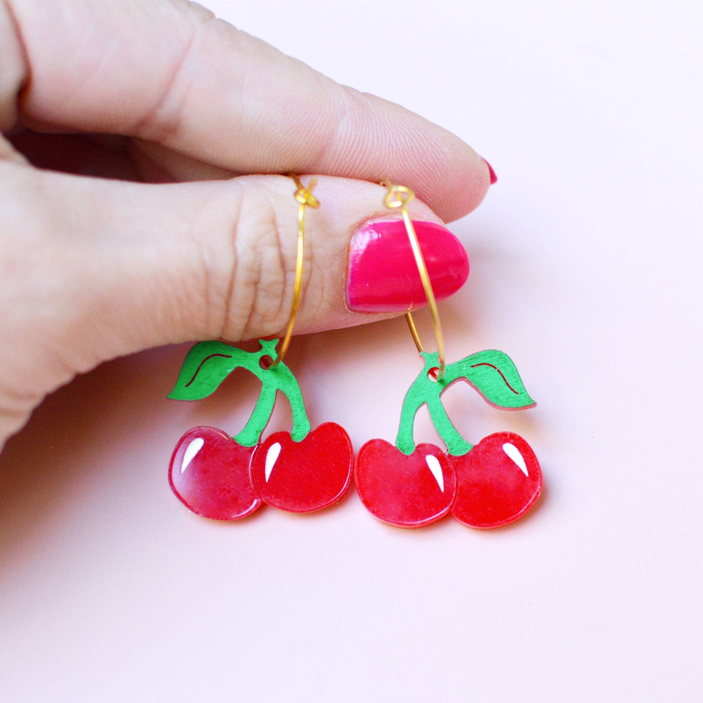 Silly Loaf | Hoop Earrings | Cherries