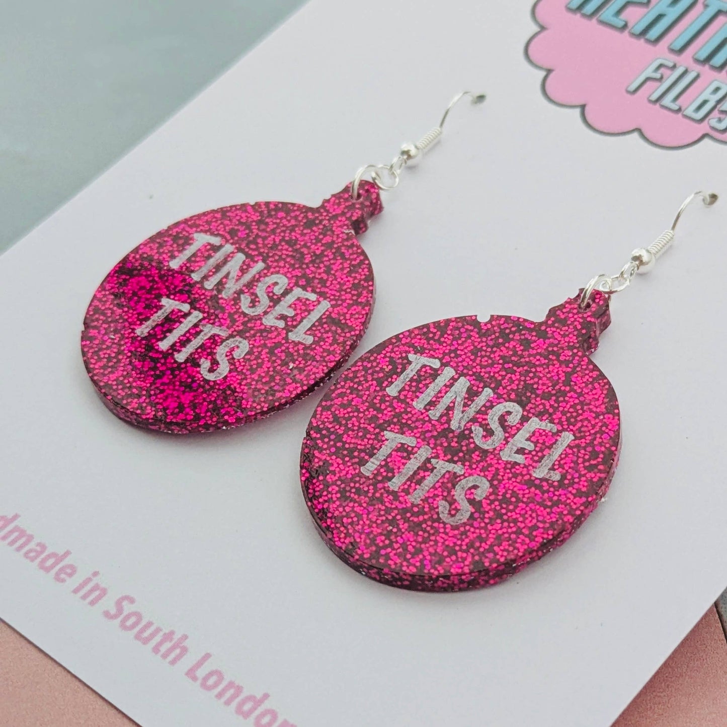 By Heather Filby | Glitsy Glitter Earrings | Tinsel Tits