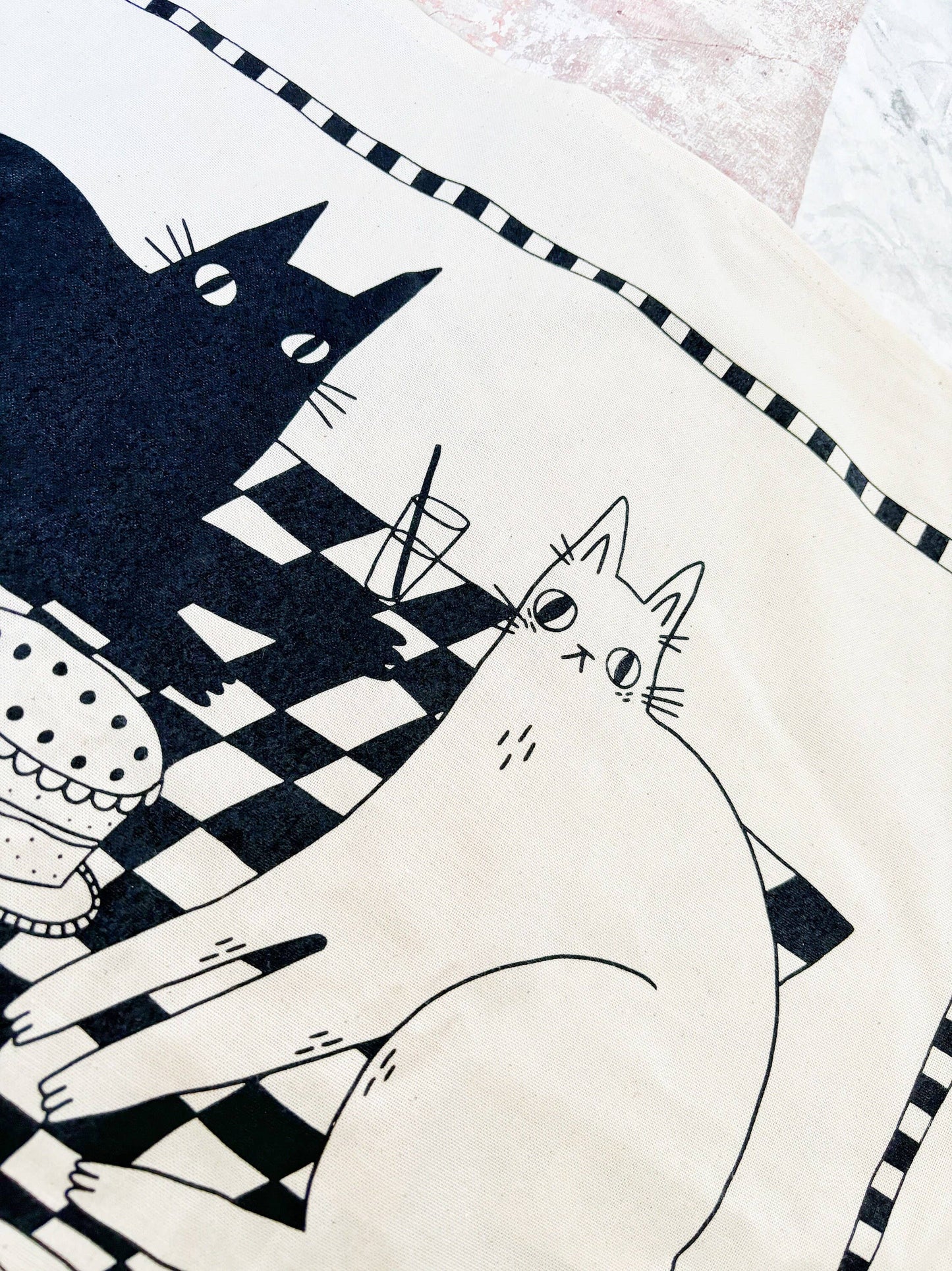 I Like Cats | Cotton Screen Printed Tea Towel | Picnic Cats