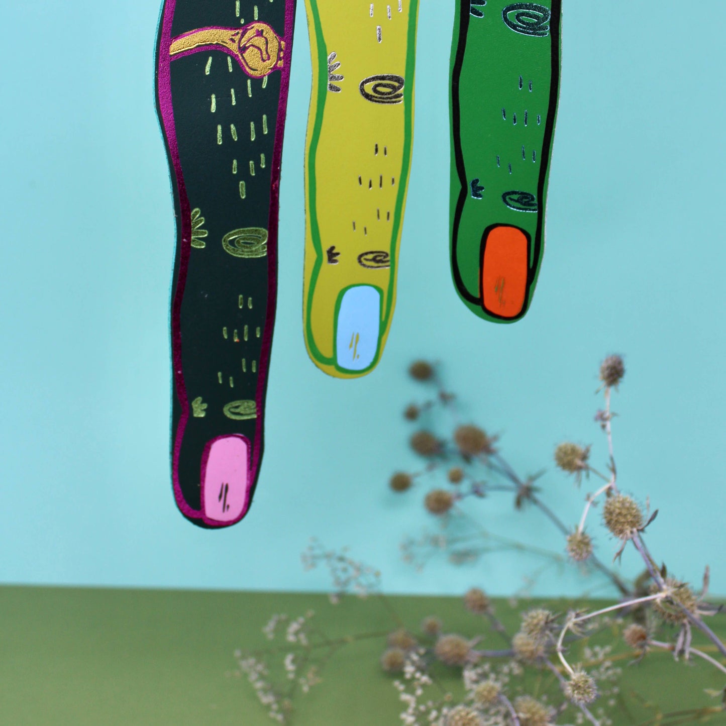 Ark | Green Fingers Shaped Bookmark | Teal