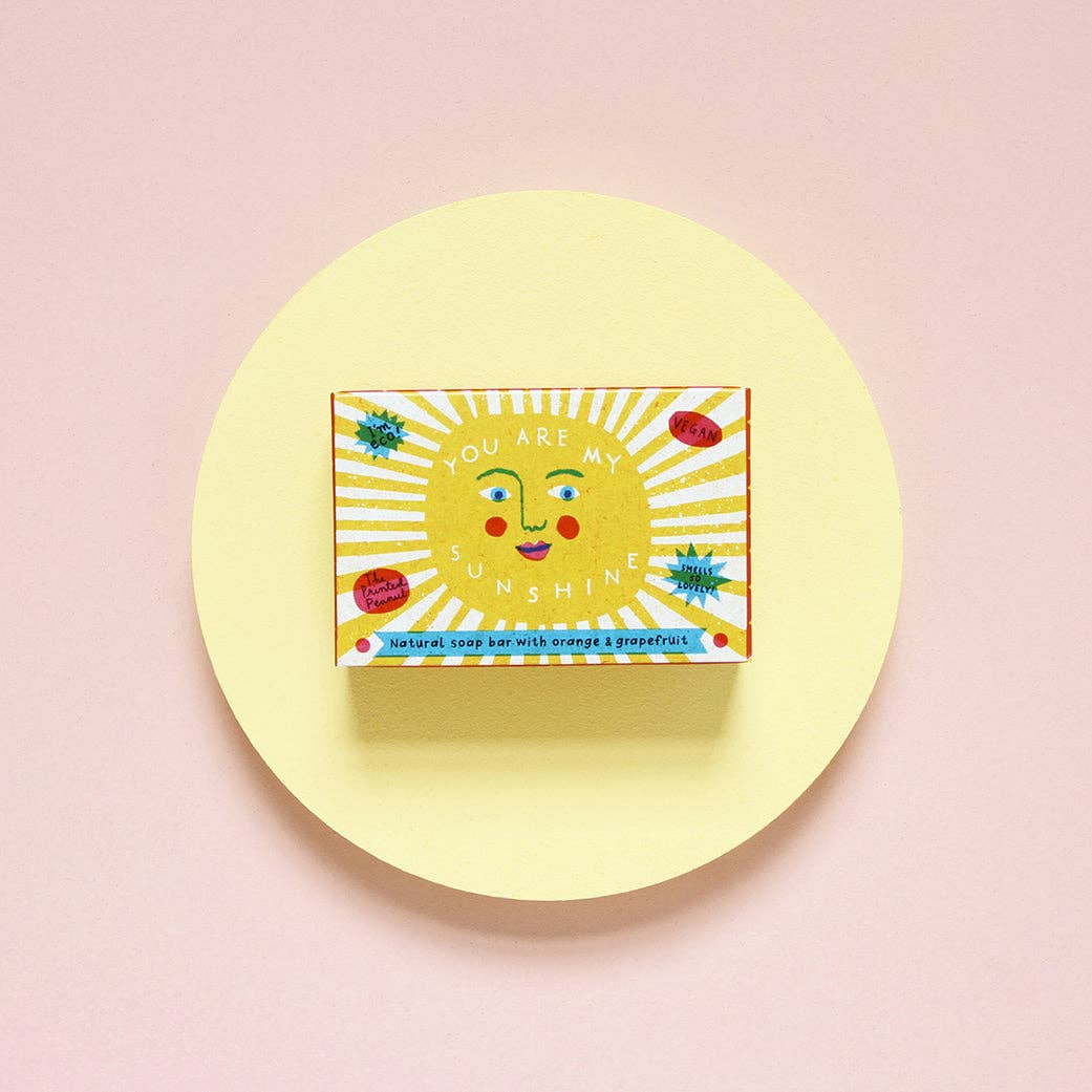 The Printed Peanut | Natural Handmade Soap Bar | Sunshine Orange & Grapefruit