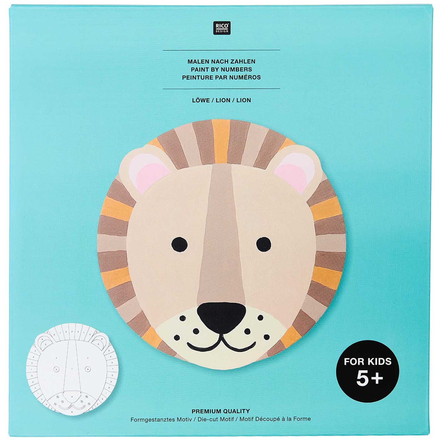 Rico | Premium Painting By Numbers | Lion