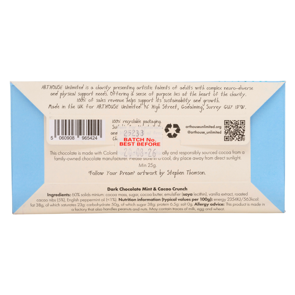 ARTHOUSE Unlimited | Joy Sized: Follow Your Dream, Dark Chocolate Mint & Cacao Crunch