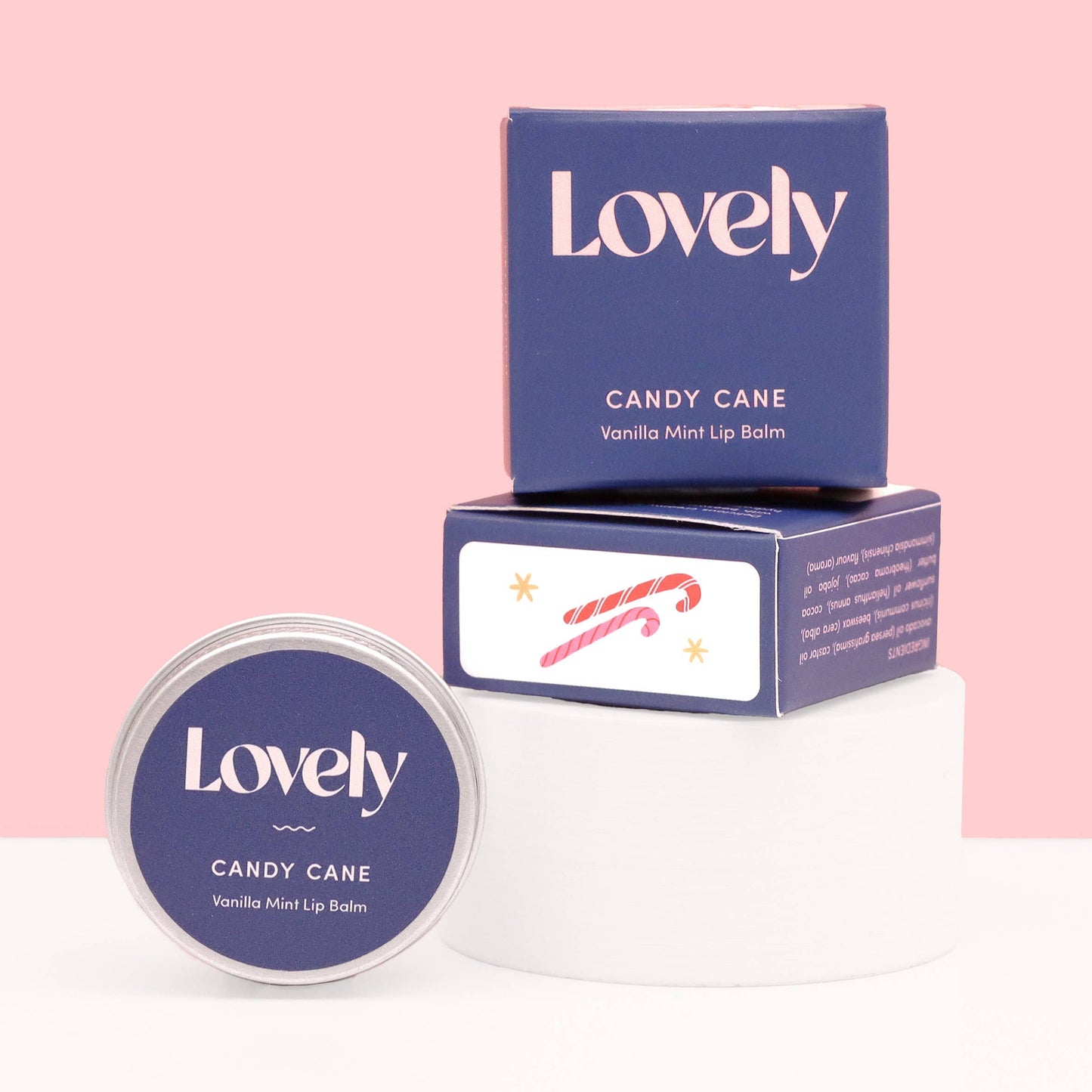 Lovely Skincare | Lip Balm | Candy Cane - Peppermint Vanilla