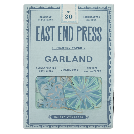 East End Press | Paper Sewn Garland | Snowflakes