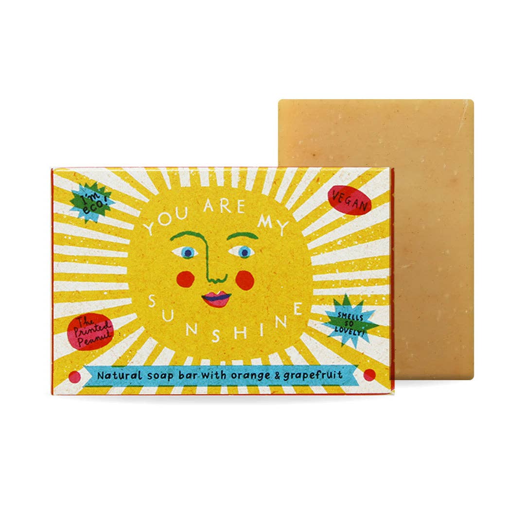 The Printed Peanut | Natural Handmade Soap Bar | Sunshine Orange & Grapefruit