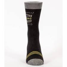 Blue Q | Mens Crew Socks | Selective Hearing Specialist