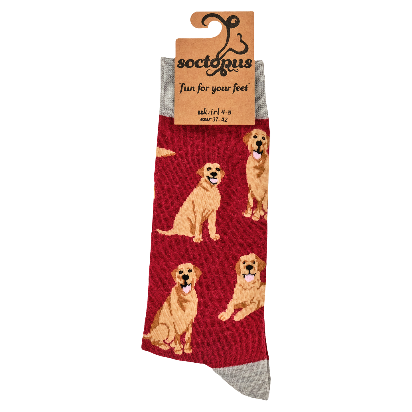 Socktopus | Labrador Retriever | Burgundy | S UK4-8