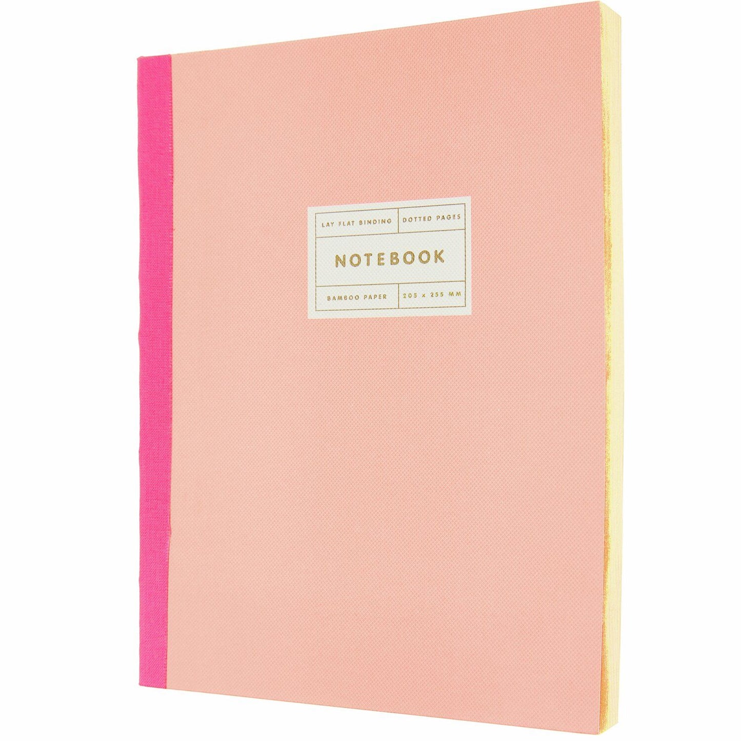 Rico | Paper Poetry 80gsm Dot Notebook | Large | Coral + Gold Edge