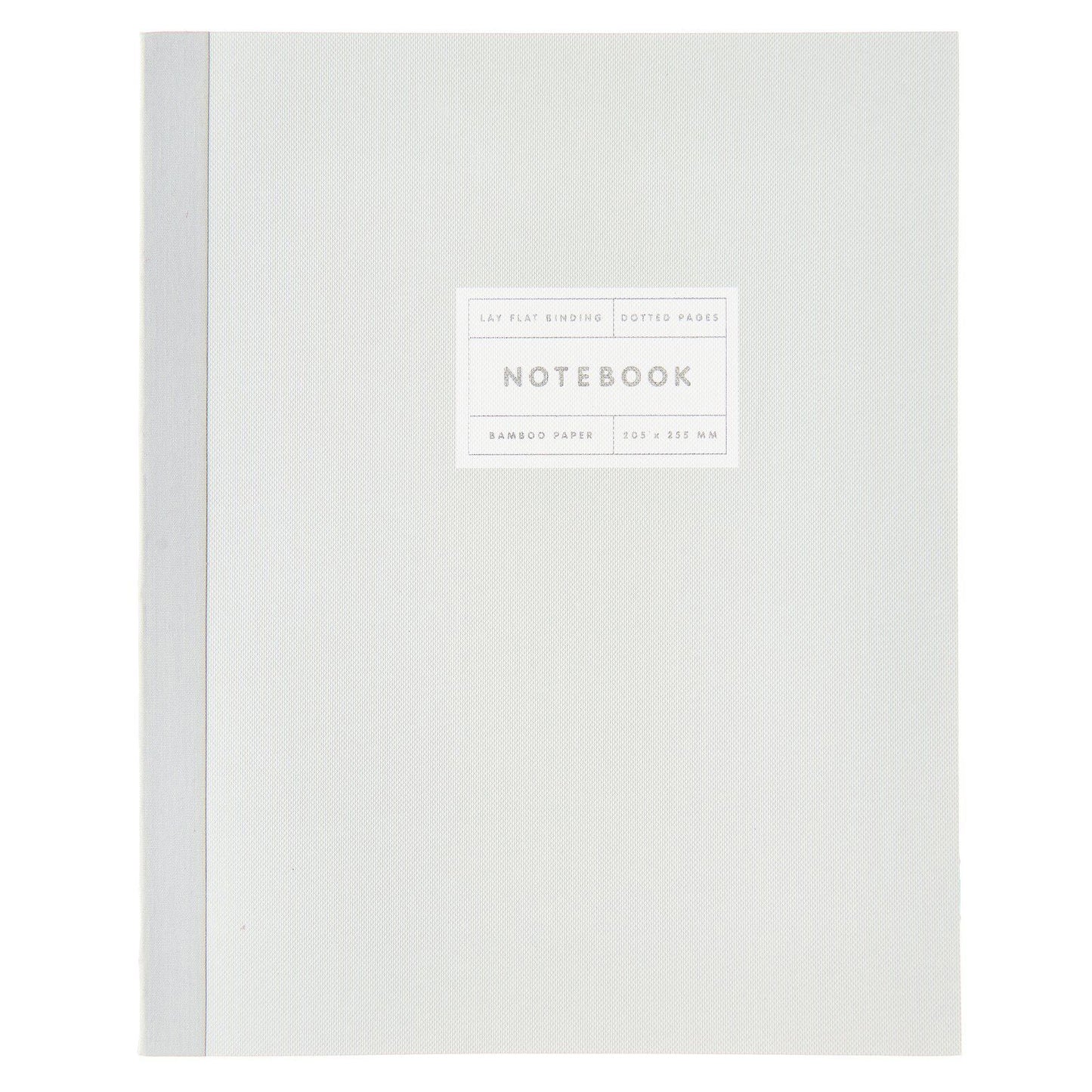 Rico | Paper Poetry 80gsm Dot Notebook | Large | Grey + Silver Edge