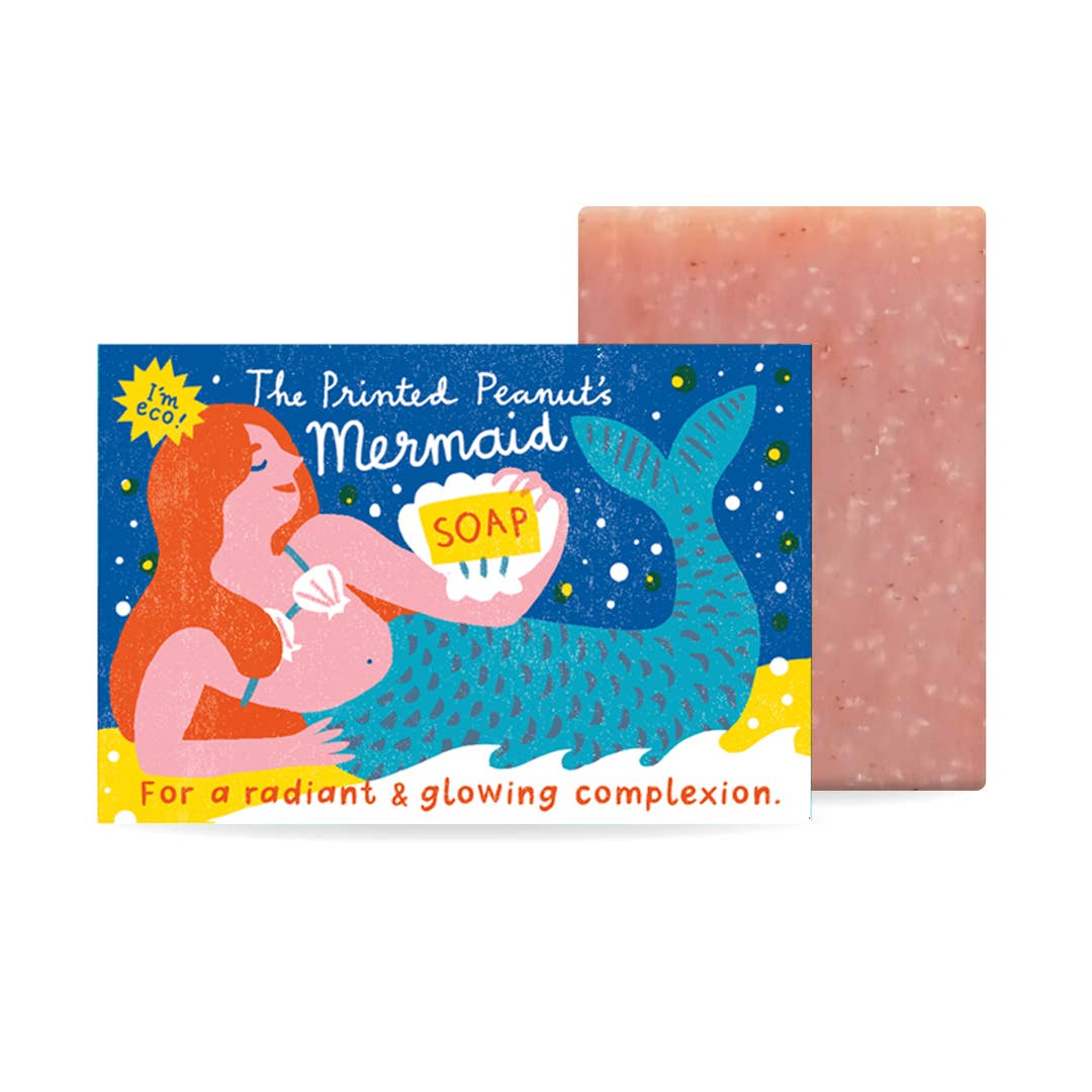 The Printed Peanut | Natural Handmade Soap Bar | Mermaid Rose Geranium