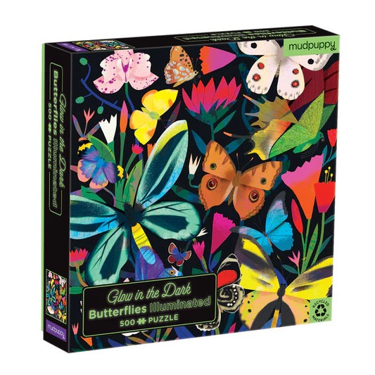 Jigsaw Puzzle | 500 Pieces | Glow in the Dark | Butterflies