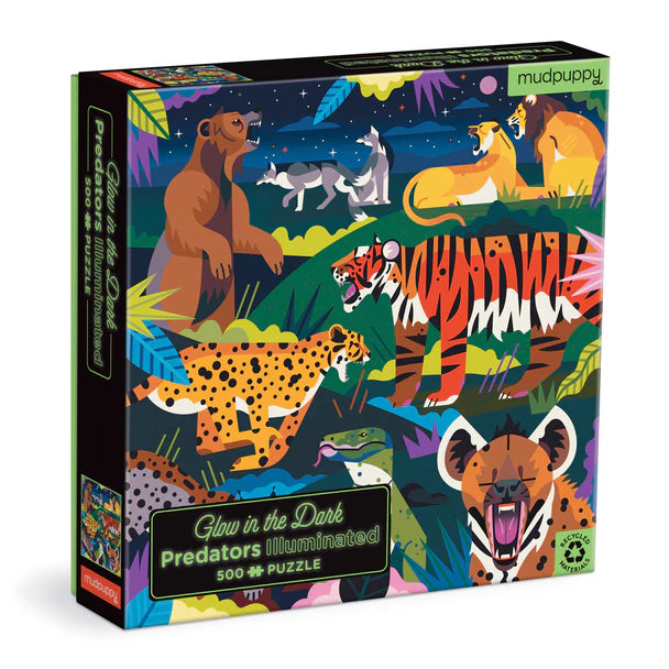 Jigsaw Puzzle | 500 Pieces | Glow in the Dark | Predators