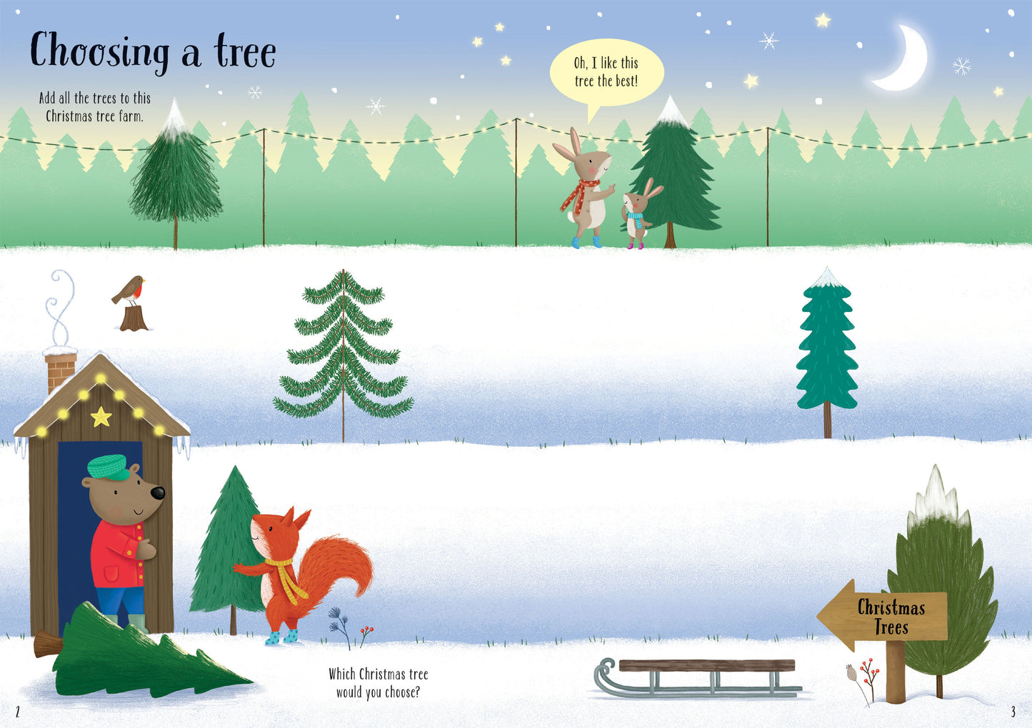 Usborne | Sparkly Christmas Trees Sticker Book