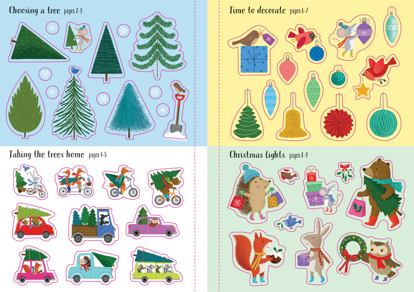Usborne | Sparkly Christmas Trees Sticker Book