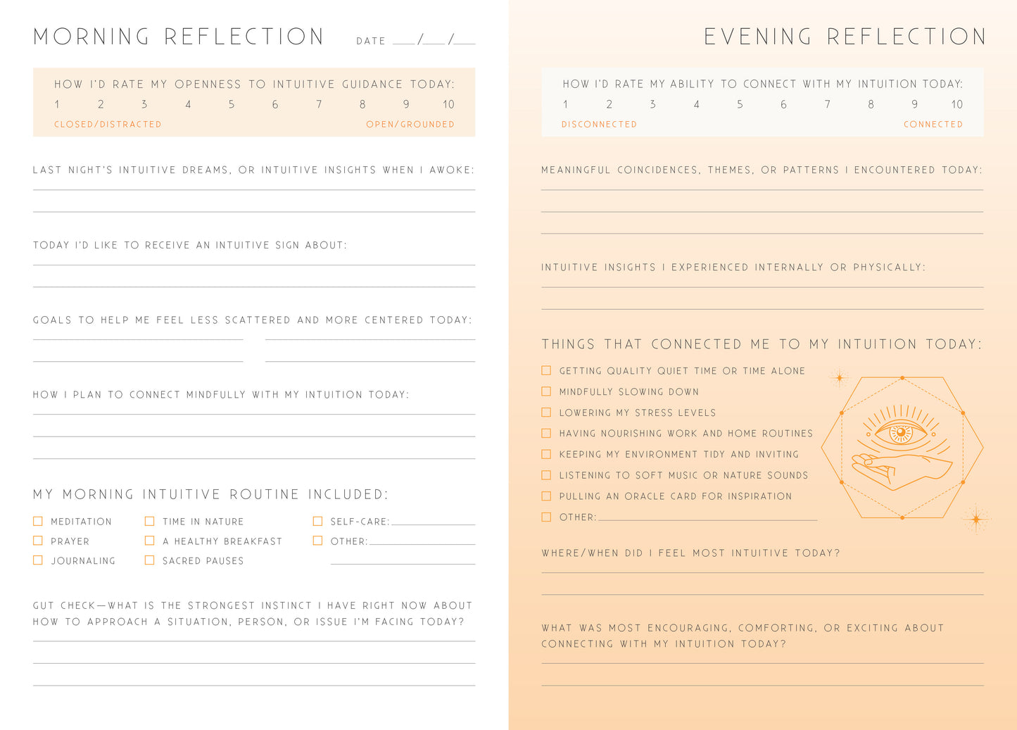 Book of Intuition - A Day and Night Reflection Jounal