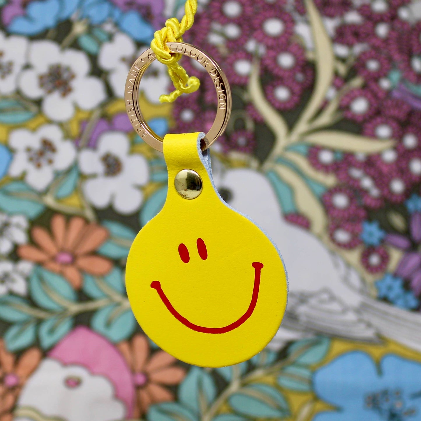 Ark | Feeling Lush Smilie Face Key Fob | Cornflower
