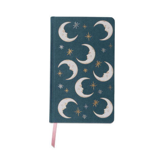 Designworks Collective | Celestial Bookcloth Journal | Teal Moon