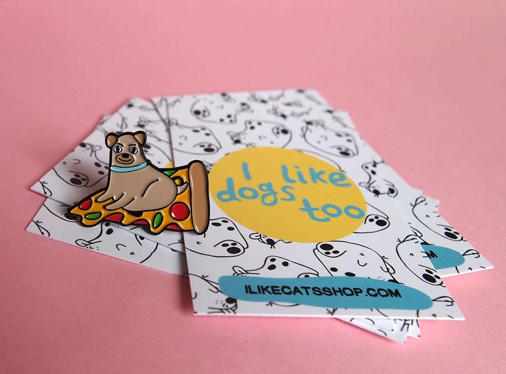 I Like Cats | Enamel Lapel Pin | Pizza Dog