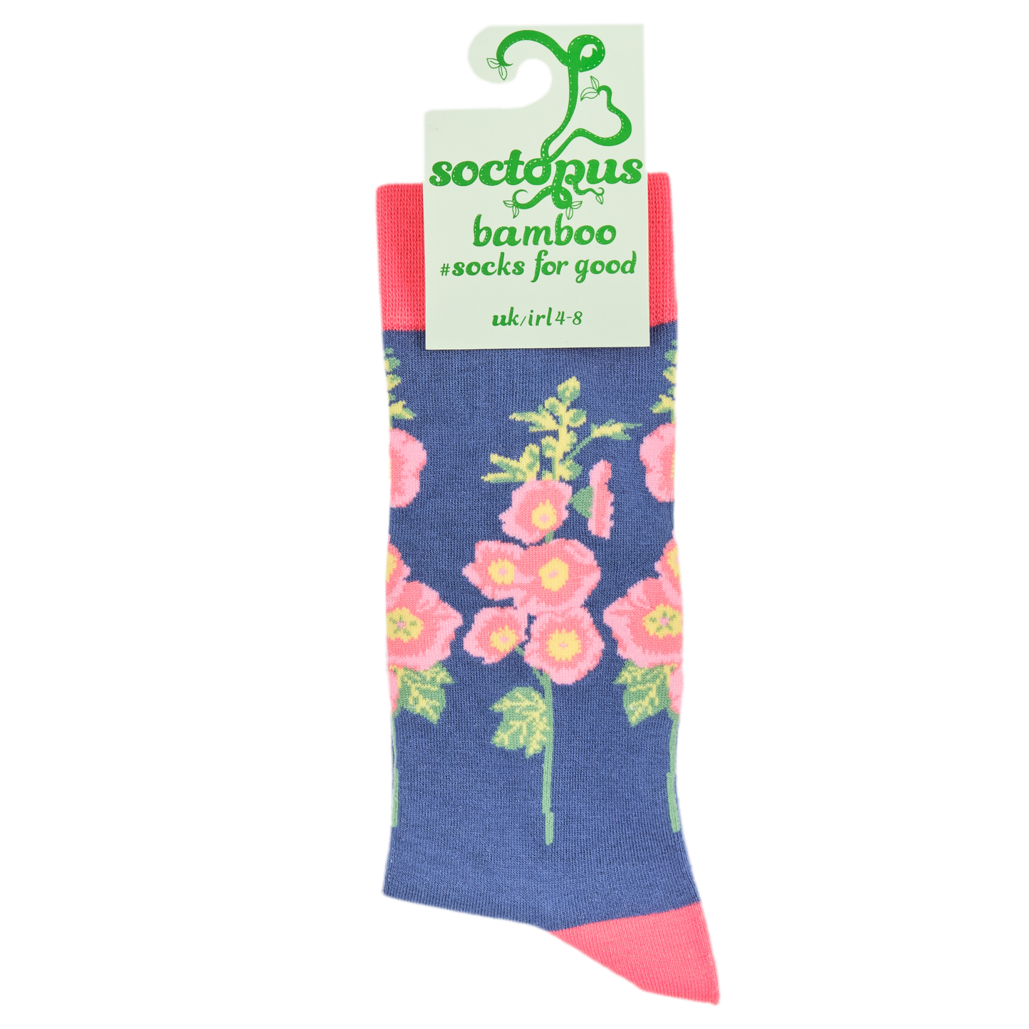 Soctopus | Womens Socks | Hollyhocks Floral