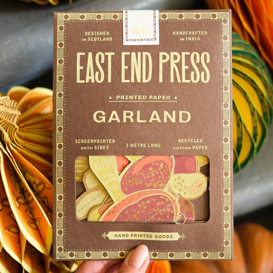 East End Press | Paper Sewn Garland | Mushroom