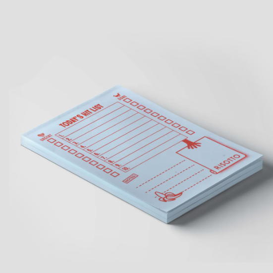 Risotto Studio | Today's Hit List | Blue Notepad