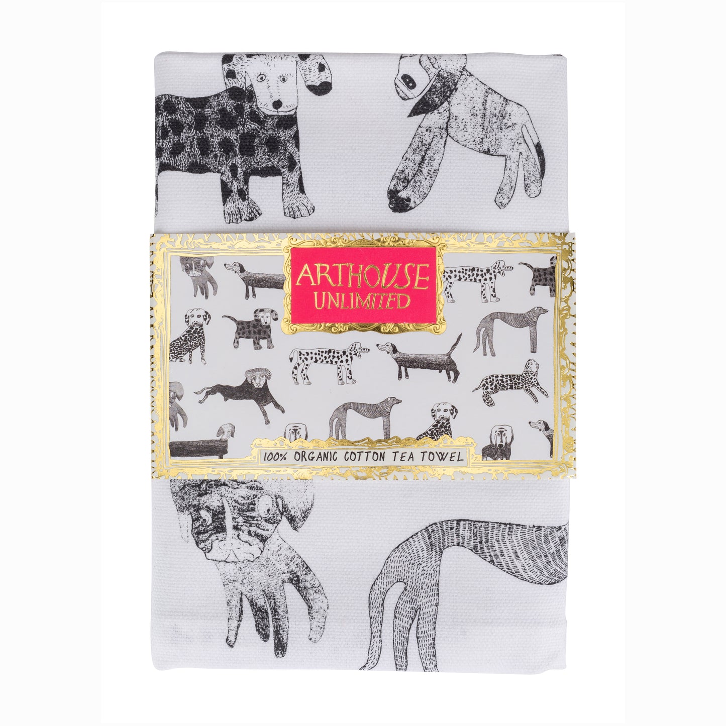 Arthouse Unlimited | 100% Organic Cotton Tea Towel | Dogalicious