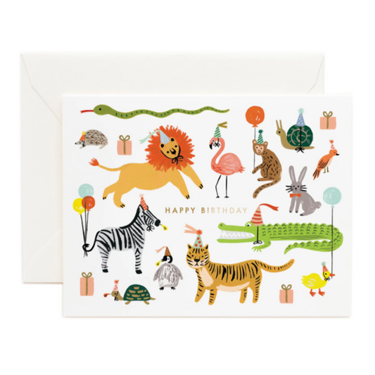 Greetings Card | "Party Animals Happy Birthday"