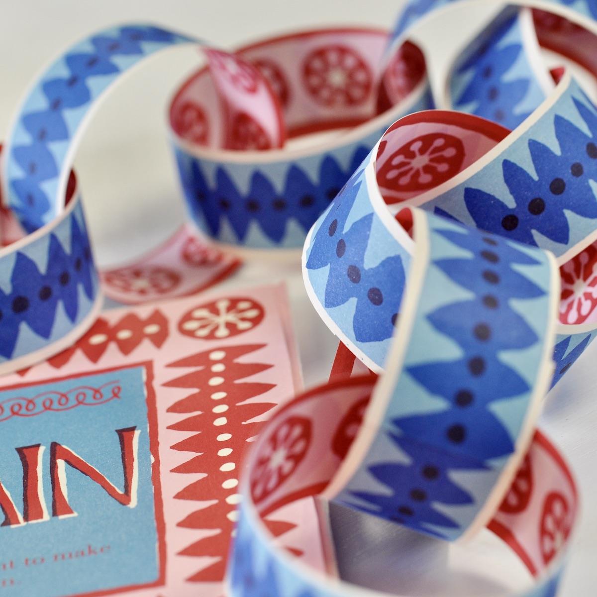 Cambridge Imprint | Paperchain | Blue & Pink