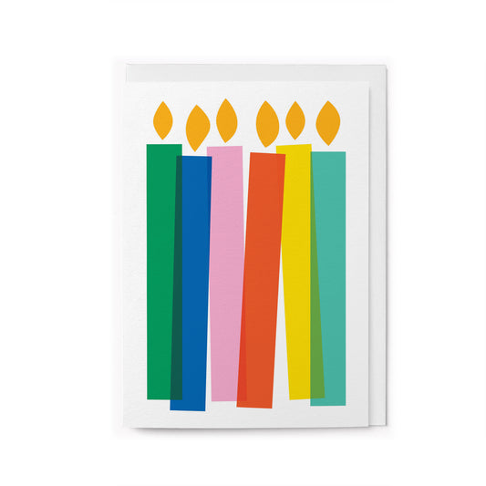 Greetings Card | "Rainbow Birthday Candles"