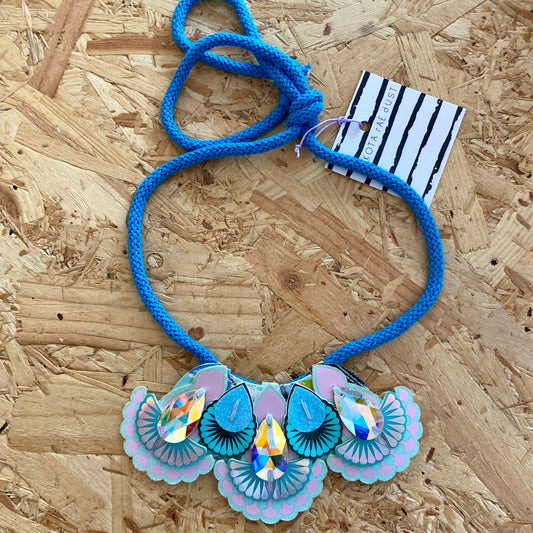 Dakota Rae Dust | Mini Bib Necklace | Pale Blue, Turquoise & Lilac