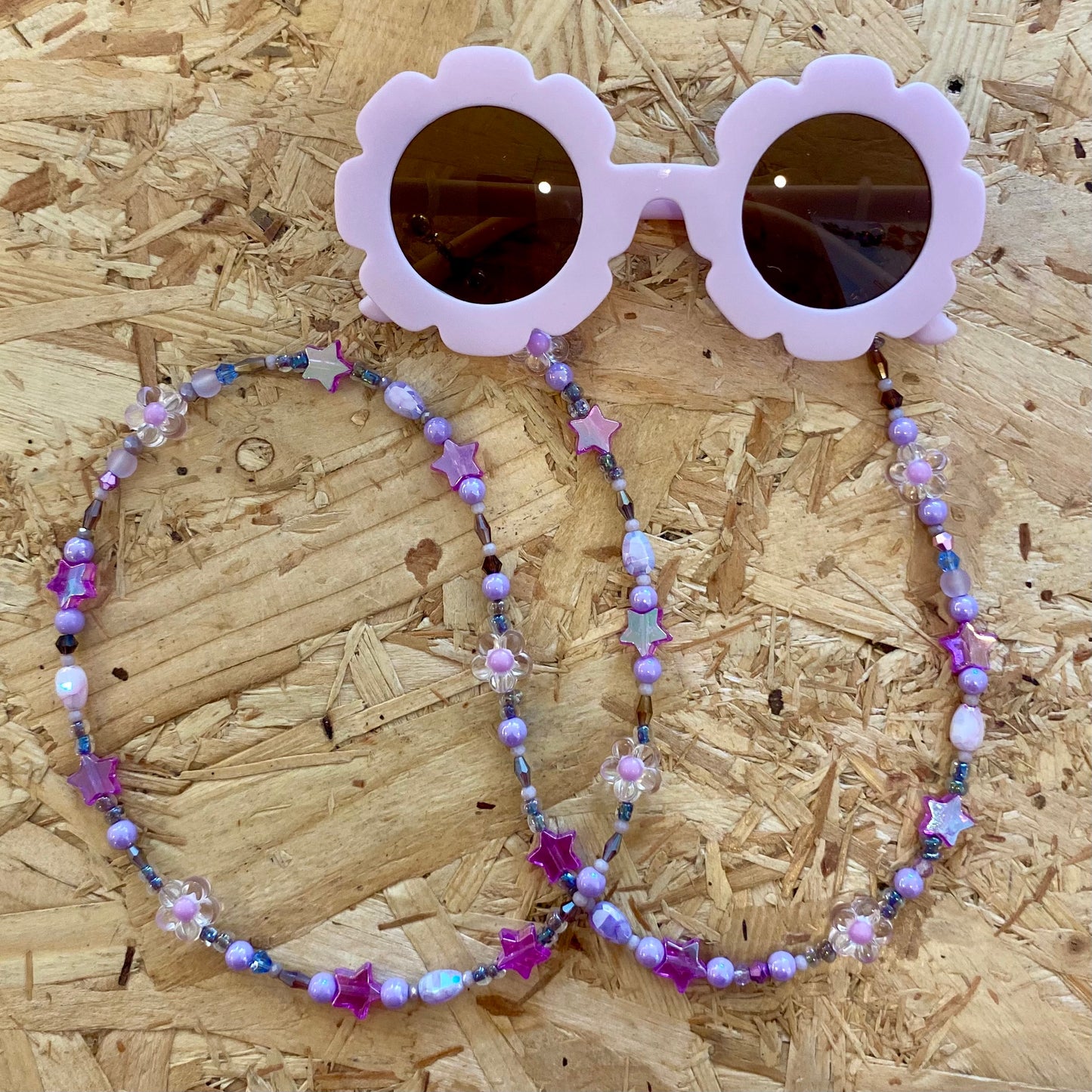 Northern Rose | Kids Sunglasses & Detachable Beaded Chain | Lilac & Purple