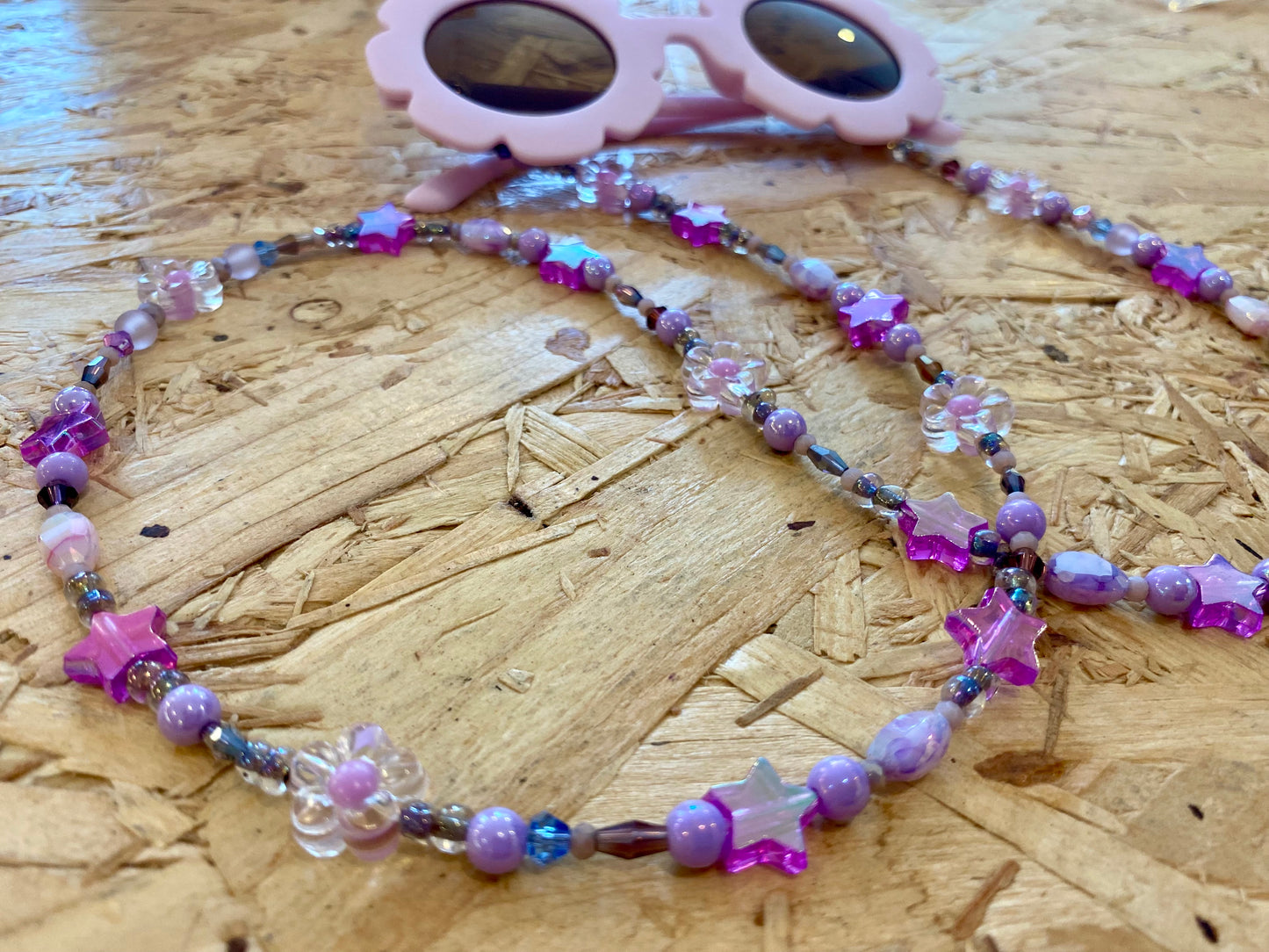 Northern Rose | Kids Sunglasses & Detachable Beaded Chain | Lilac & Purple