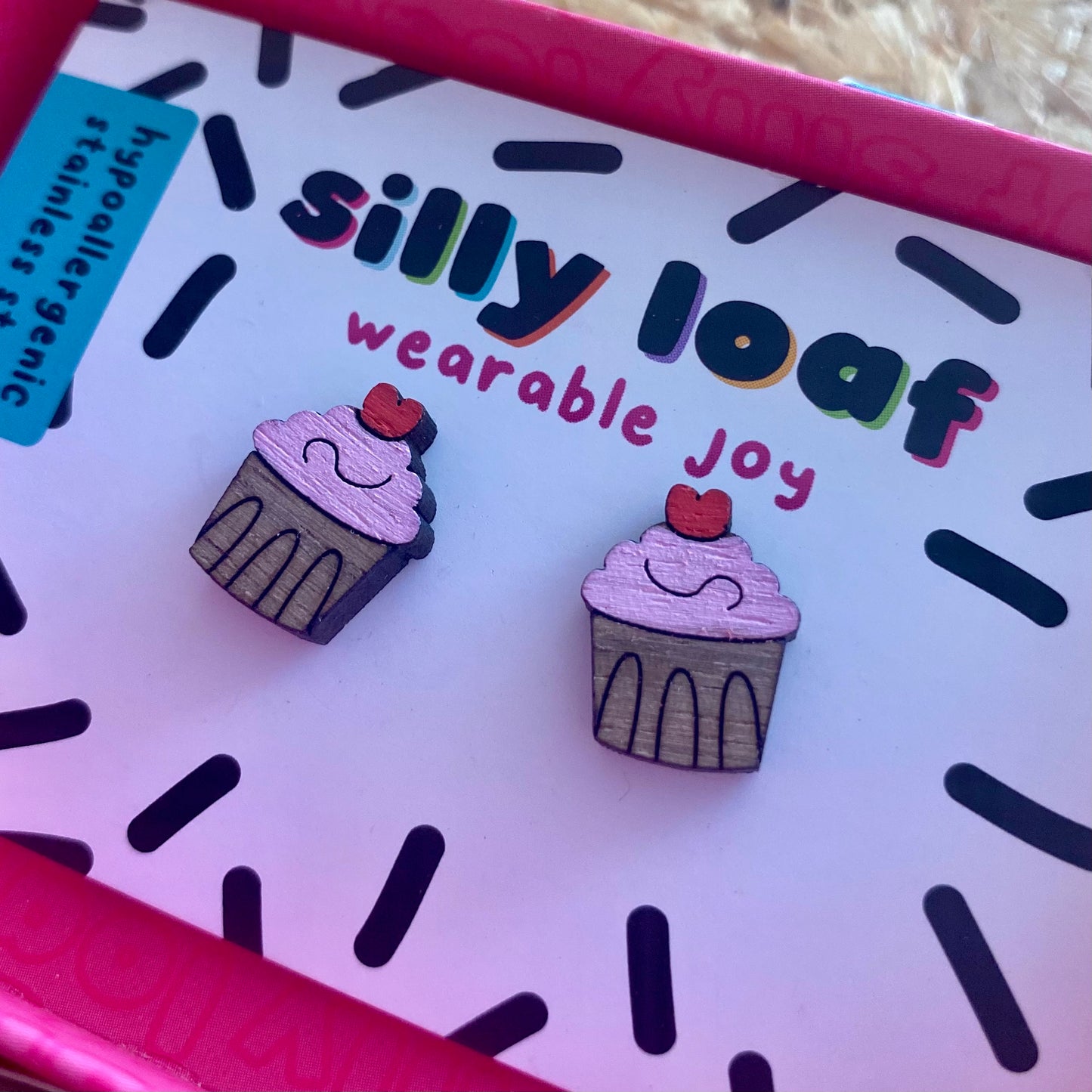 Silly Loaf | Cupcake Stud Earrings