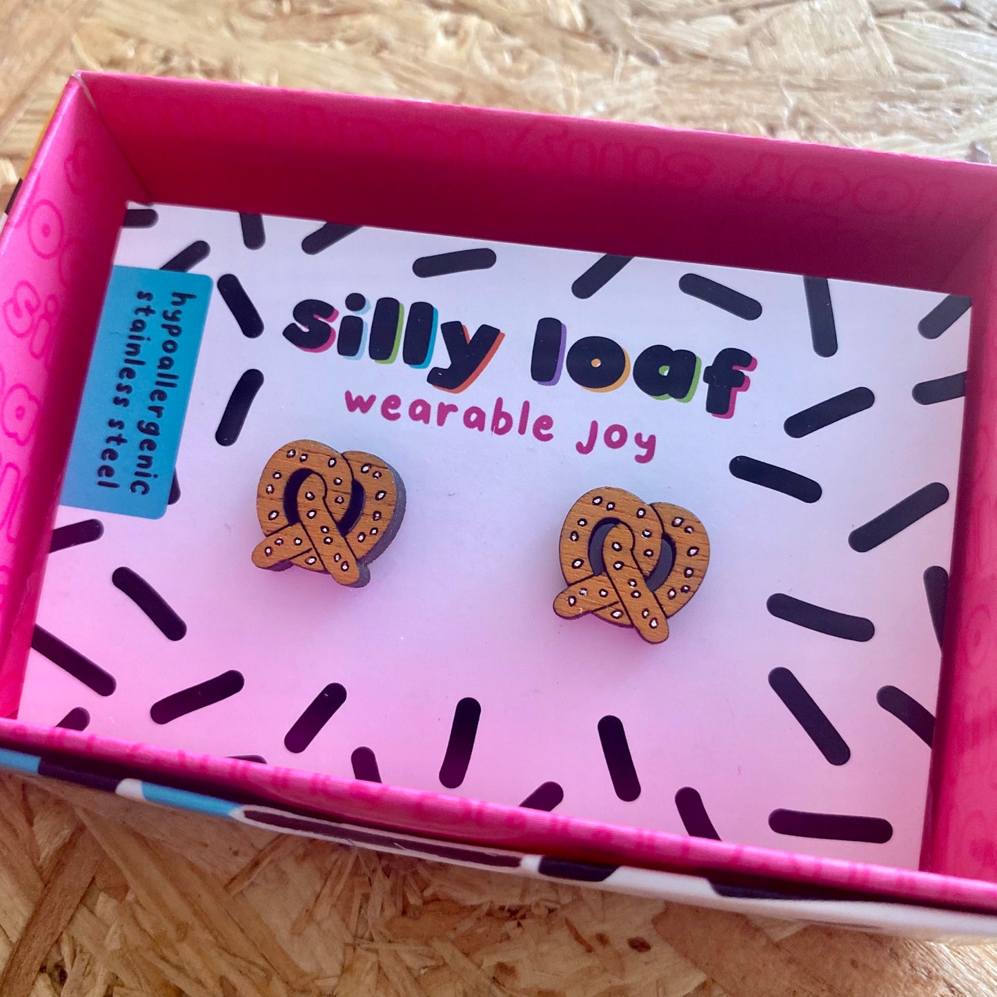 Silly Loaf | Pretzel Stud Earrings