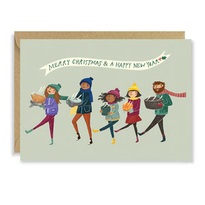 Greetings Card | "Christmas Dinner Walk"