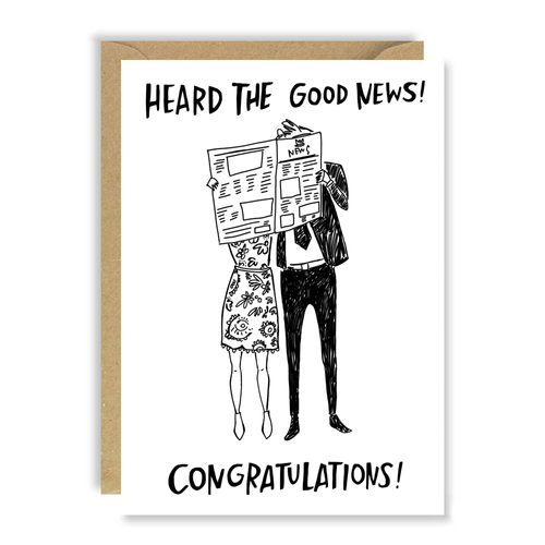 Greetings Card | "Heard the Good News - Congratulations"