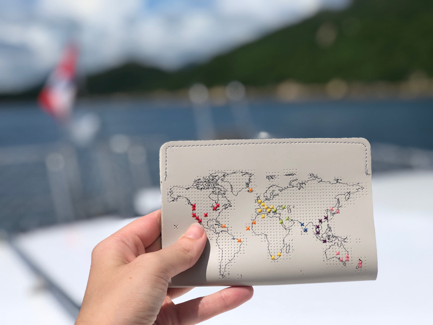 Chasing Threads | Grey Vegan Leather DIY Passport Cover | Sew Where You've Been