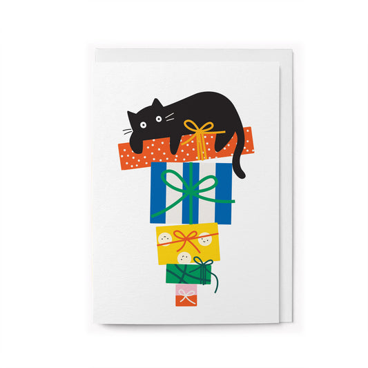 Greetings Card | "Cat With Gifts"