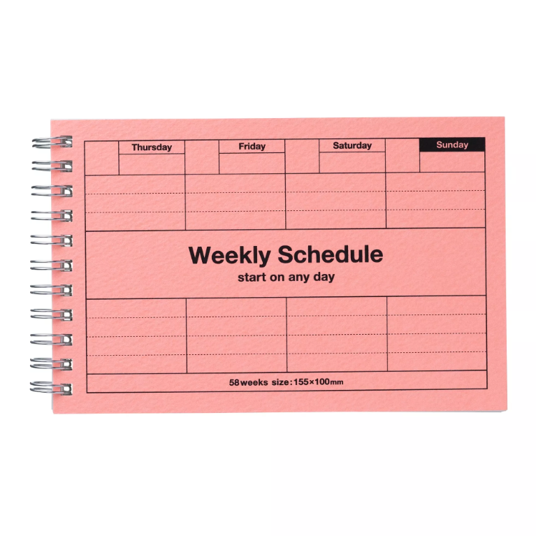 Mark's Inc. | Day Free Weekly Schedule | Neon Pink