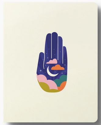 Denik | Medium LayFlat Notebook | Midnight Hamsa