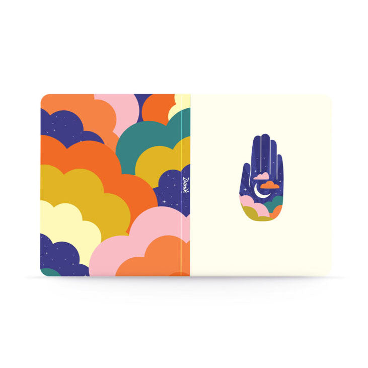 Denik | Medium LayFlat Notebook | Midnight Hamsa